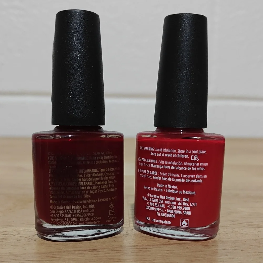 CND Vinylux Long Wear Nail Polish Duo - Deep Red & Bright Red